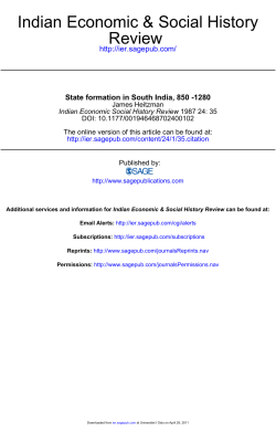 James Heitzman, &ldquo;State Formation in South India, 850-1280&rdquo;