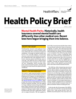 Mental Health Parity.
