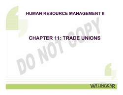 chapter 11: trade unions - E
