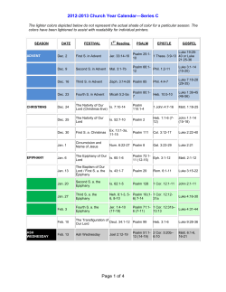 2012-2013 Church Year Calendar&mdash;Series C Page 1 of 4