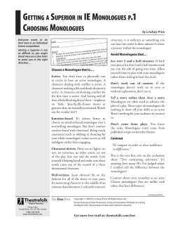getting a superior in ie monologues p.1 choosing
