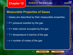 4 - The Gas Laws - Crestwood Local Schools