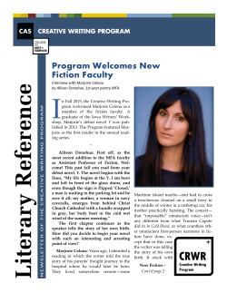 2015&ndash;2016 - CRWR Creative Writing Program