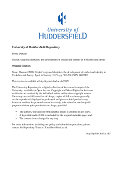 - the University of Huddersfield Repository