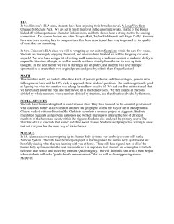 ELA In Ms. Simeone`s ELA class, students have been enjoying their