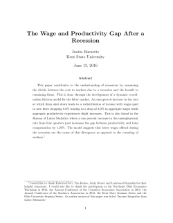 The Wage and Productivity Gap After a Recession