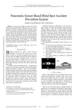 Panoramic Sensor Based Blind Spot Accident Prevention System
