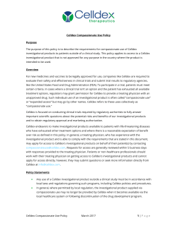 Compassionate Use or Expanded Access Program.