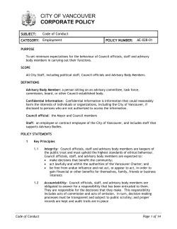 Code of Conduct Policy