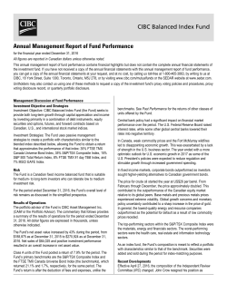CIBC Balanced Index Fund - PC Financial Chequing and Savings