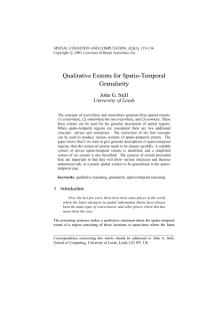 Qualitative Extents for Spatio-Temporal Granularity