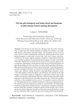 On the physiological and behavioral mechanisms of pheromone