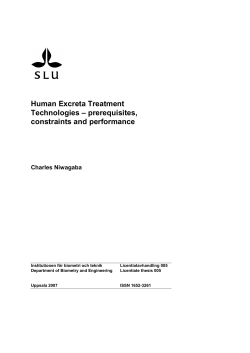 Human Excreta Treatment Technologies