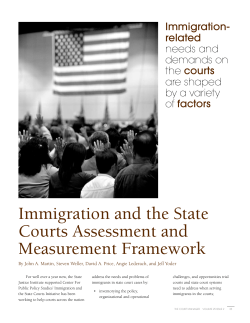 Immigration and the State Courts Assessment and Measurement