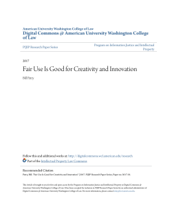 Fair Use Is Good for Creativity and Innovation