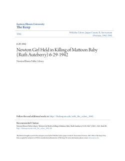 Newton Girl Held in Killing of Mattoon Baby (Ruth - The Keep