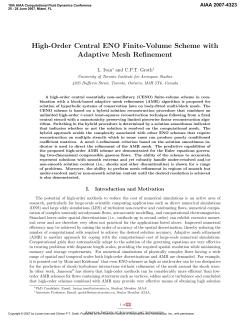 High-Order Central ENO Finite-Volume Scheme with Adaptive Mesh
