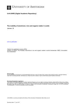 3 Influence of pH and metal/carbon ratios on soluble - UvA-DARE