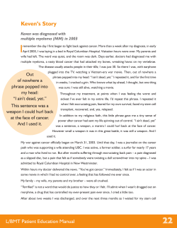 Keven`s Story - Leukemia/BMT Program of BC