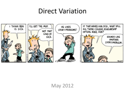 Direct Variation