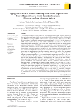 Dioscorea hispida Dennts - International Food Research Journal
