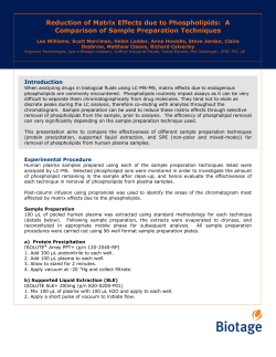 Reduction of Matrix Effects due to Phospholipids: A Comparison of