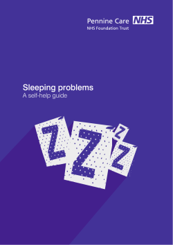 Sleeping Problems Self Help Guide