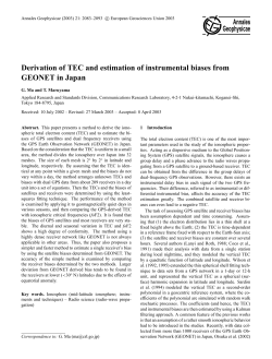 Derivation of TEC and estimation of instrumental biases from