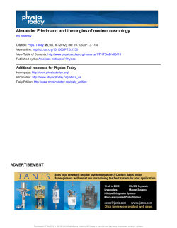 Alexander Friedmann and the origins of modern cosmology