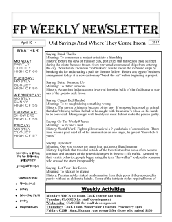 fp weekly newsletter