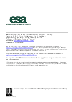 Allometric Exponents Do Not Support a Universal