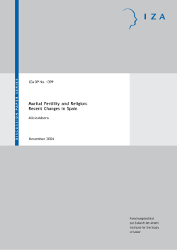Marital Fertility and Religion: Recent Changes in Spain