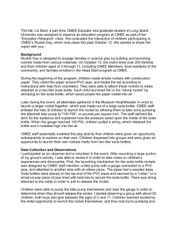 This fall, Liz Bard, a part-time CMEE Educator and graduate student