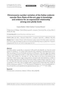 Chromosome number variation of the Italian endemic vascular flora