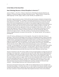 How Pathology Became a Clinical Discipline in America?