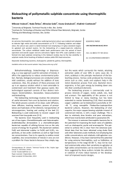 Bioleaching of pollymetallic sulphide concentrate using thermophilic