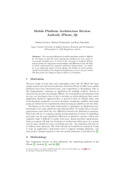Mobile Platform Architecture Review: Android, iPhone, Qt