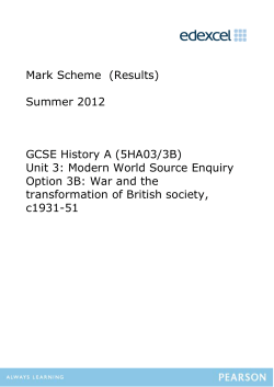 Mark Scheme - Edexcel