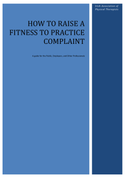 How to raise a fitness to practice concern