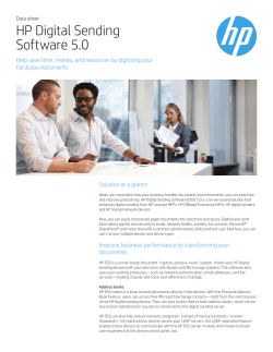 HP Digital Sending Software 5.0