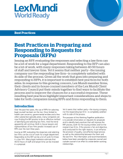 Best Practices in Preparing and Responding to Requests for