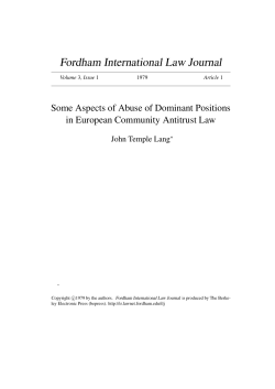 Some Aspects of Abuse of Dominant Positions in