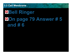 3.3 Cell Membrane - Clinton Public Schools