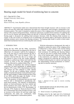 Bearing angle model for bond of reinforcing bars to concrete