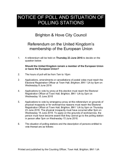 Notice of Poll and Situation of Polling Stations Referendum