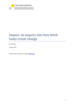 Impact: an enquiry into how think tanks create change