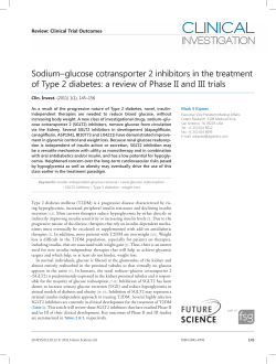 Sodium&ndash;glucose cotransporter 2 inhibitors in the treatment of Type 2