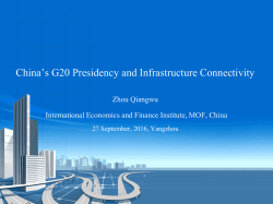The AIIB and Its Implications Zhou Qiangwu China MOF THINK