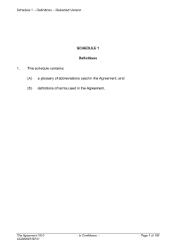 Schedule 1 - Definitions - redacted version