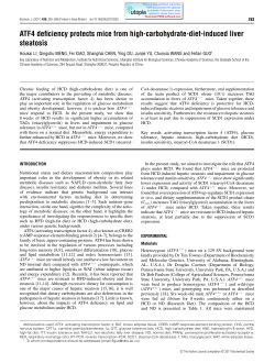 ATF4 deficiency protects mice from high-carbohydrate-diet